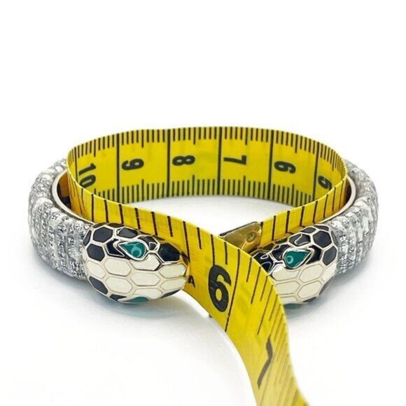 BVLGARI Bulgari Serpenti Forever Open Cuff Bangle Bracelet Snake Serpent Head - Picture 6 of 7